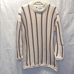 Striped Knit Sweater 100% Cotton